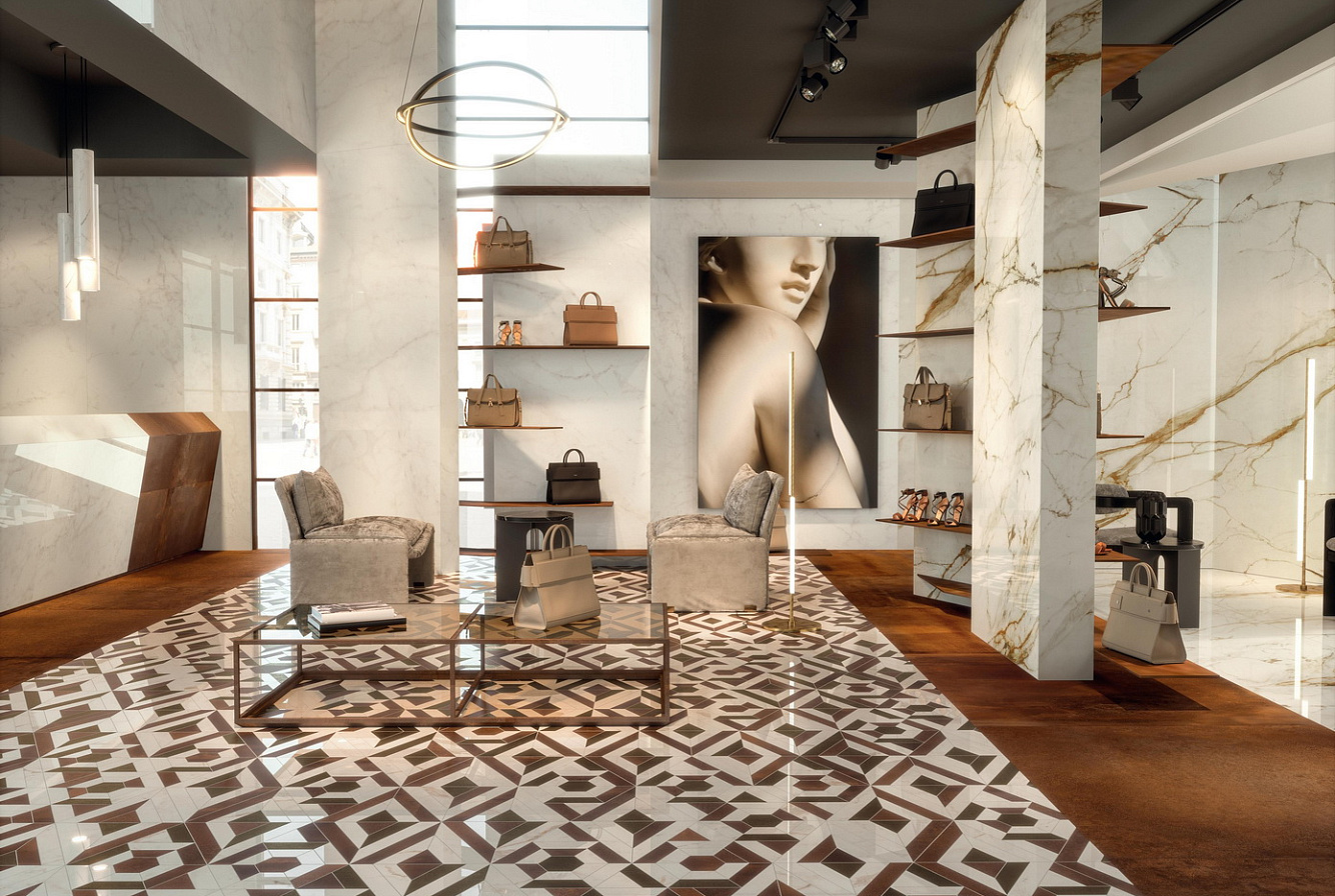 MARVEL SHINE CALACATTA IMPERIALE / CALACATTA DELICATO / MOSAICO MATCH